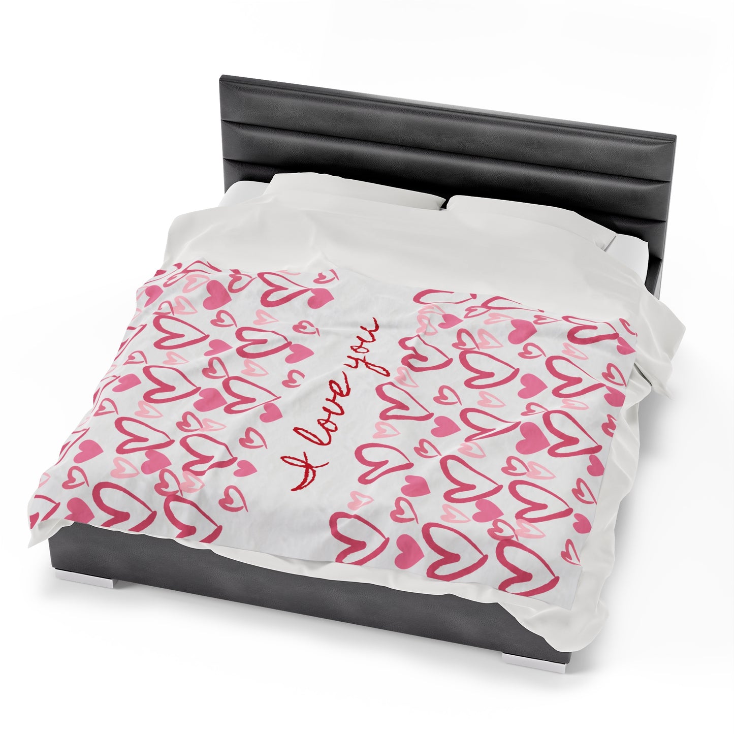 I Love You Velveteen Plush Blanket