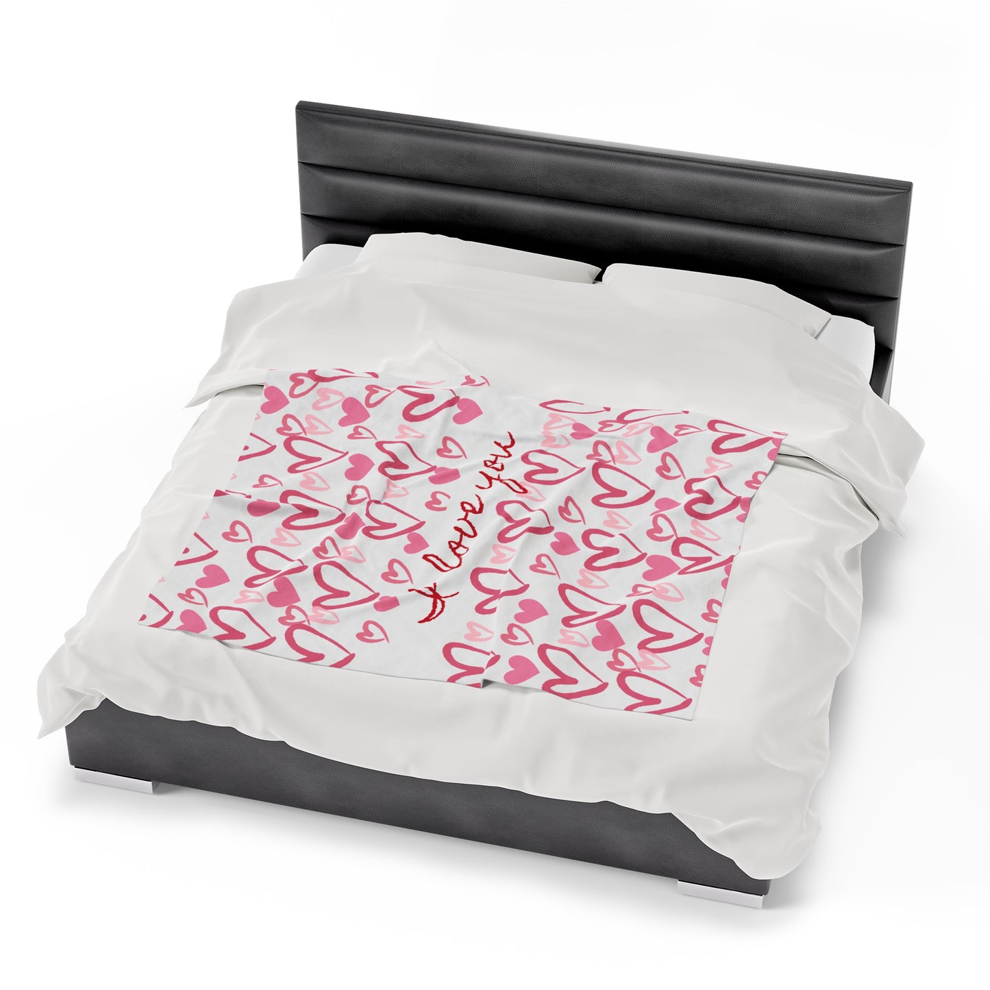 I Love You Velveteen Plush Blanket