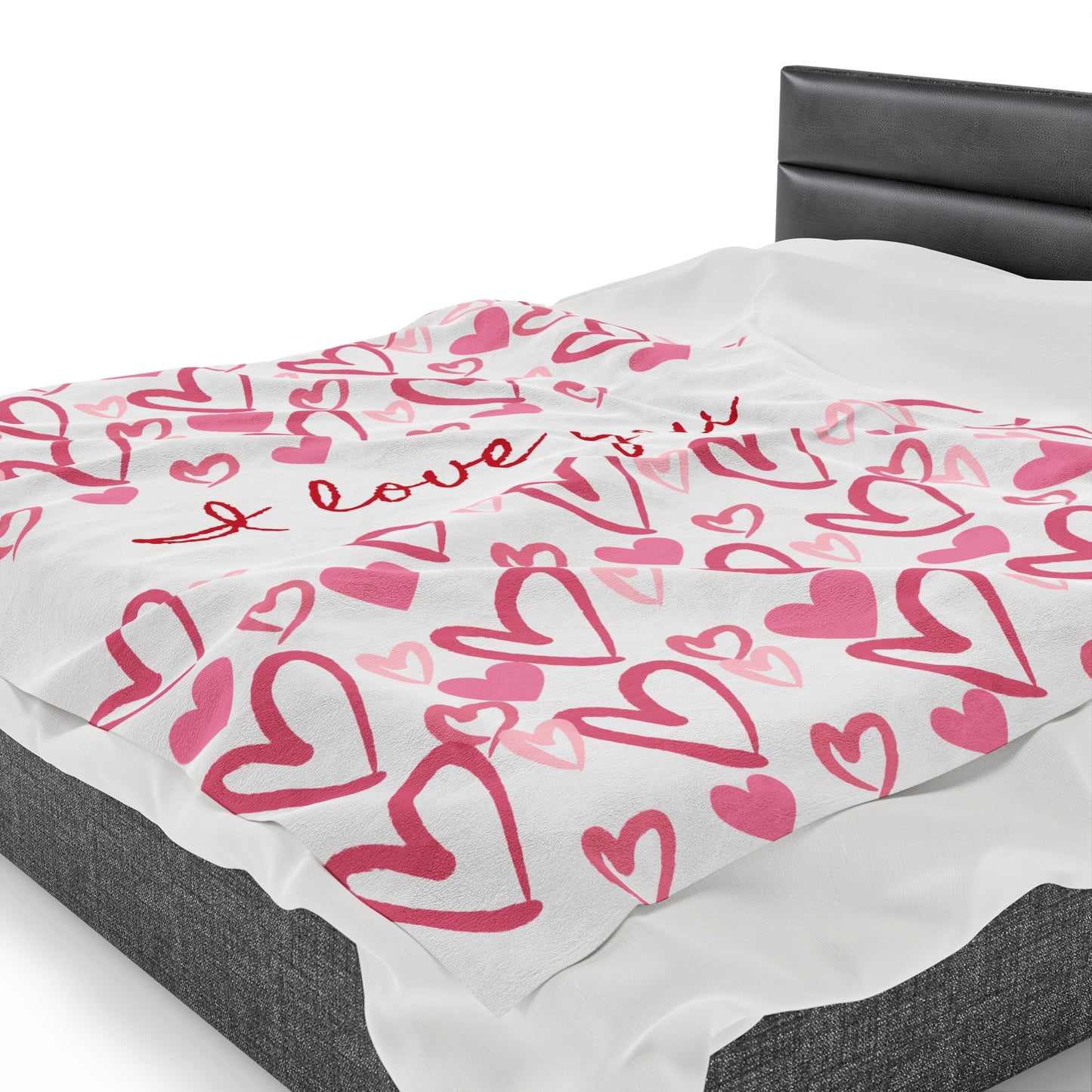 I Love You Velveteen Plush Blanket