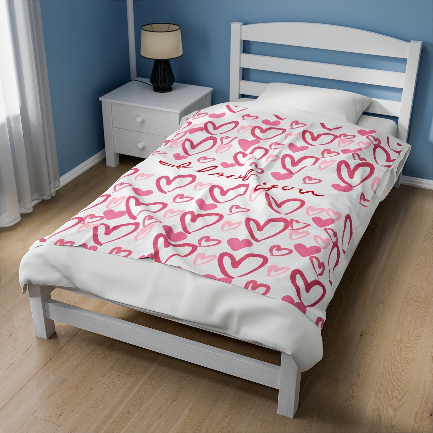 I Love You Velveteen Plush Blanket