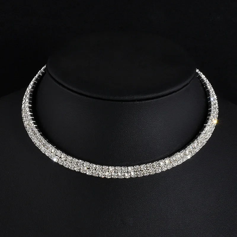 Icebox Rhinestone Statement Choker Necklace