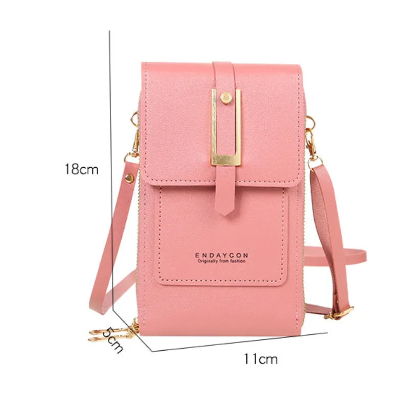 Soft Leather Wallet Crossbody Bag